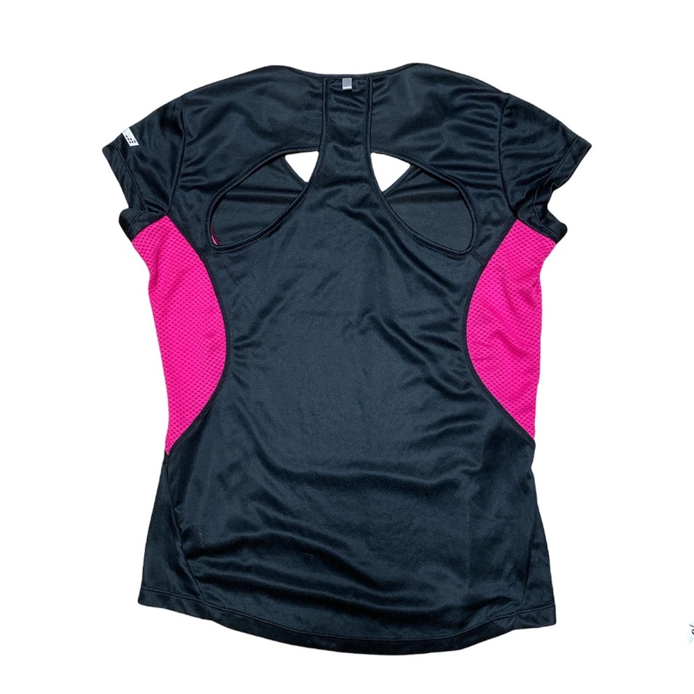 BCG Women Activewear Racerback Cut Out Work Out Short Sleeve Top Size S - Picture 2 of 13